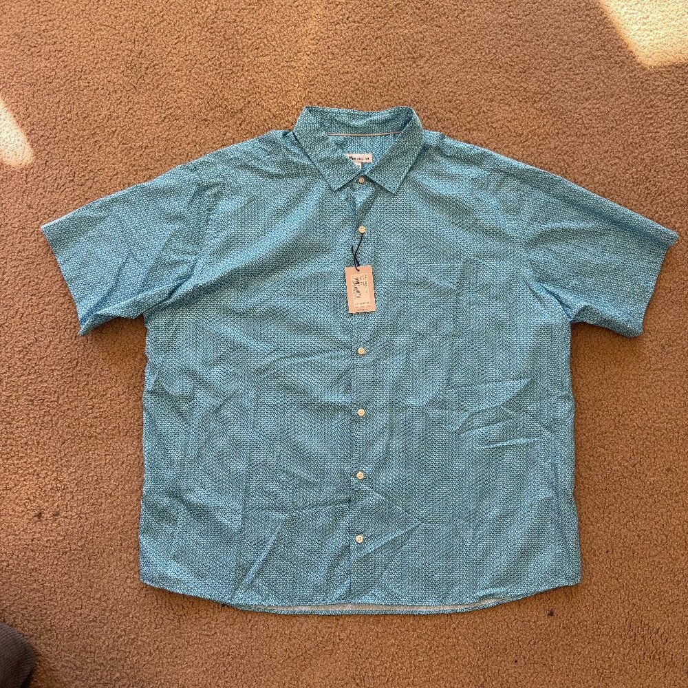 NWT Peter Millar Mens Short Sleeve Sport Shirt XXL
